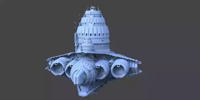 Star Freighter Base Ship design 2 3D model
