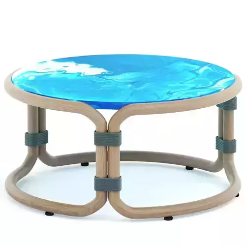 ROTIN Round coffee table Ethimo