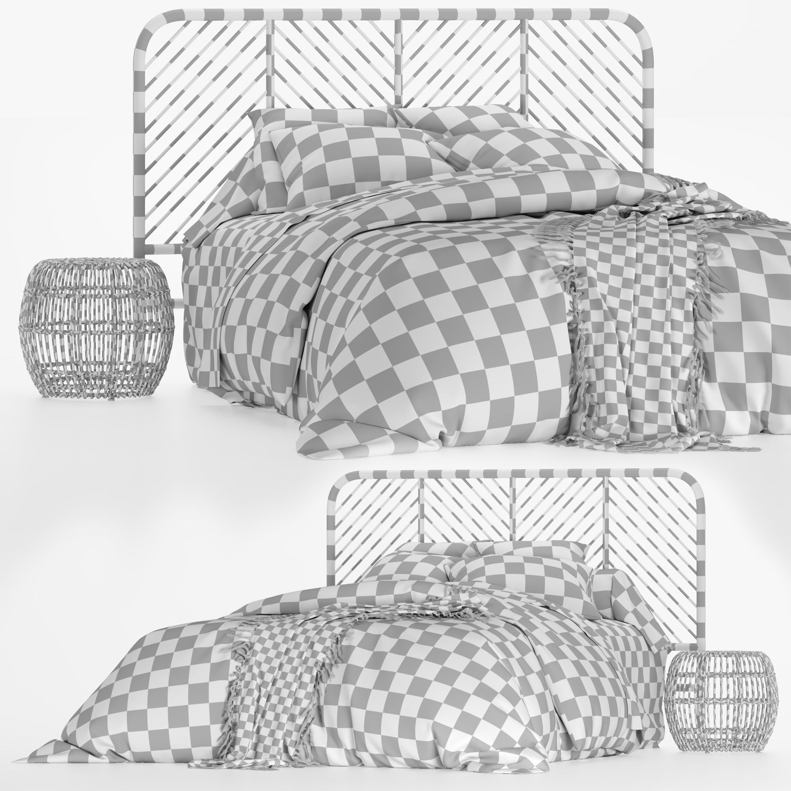 Bed linen LaRedoute 3D model_5