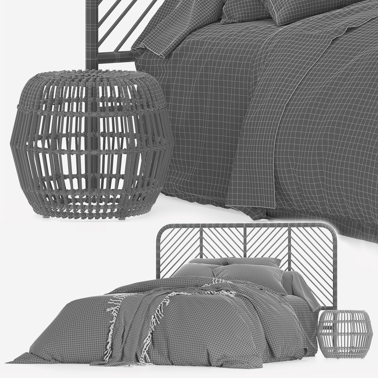 Bed linen LaRedoute 3D model_6