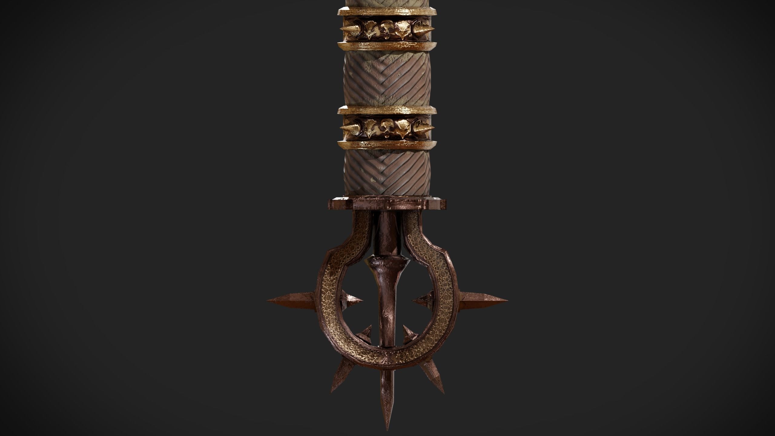 Ritual Sword Low-poly 3D model_7