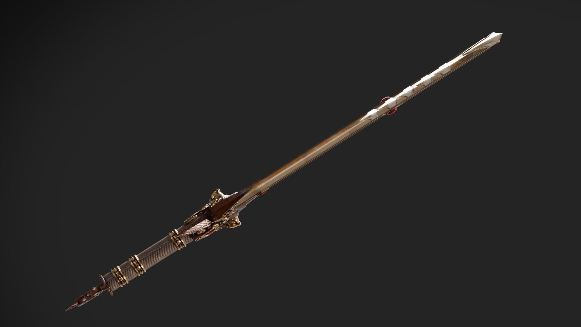 Ritual Sword Low-poly 3D model_23