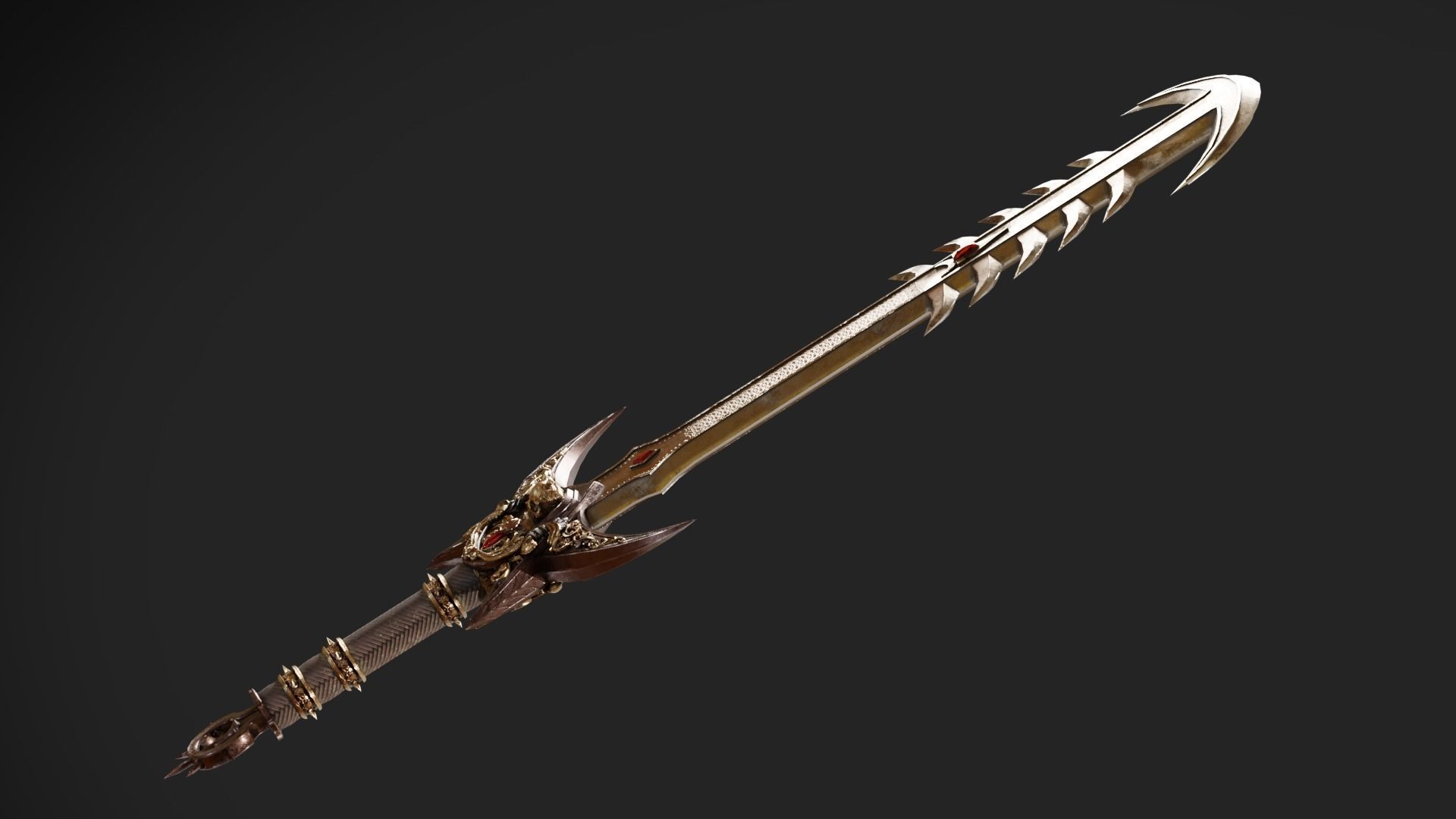 Ritual Sword Low-poly 3D model_26