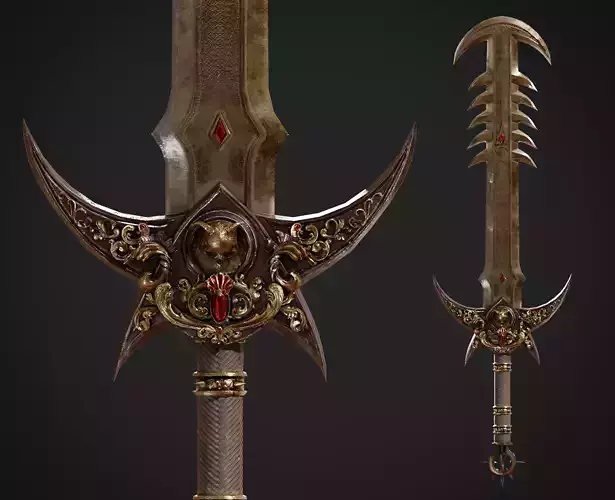 Ritual Sword Low-poly 3D model