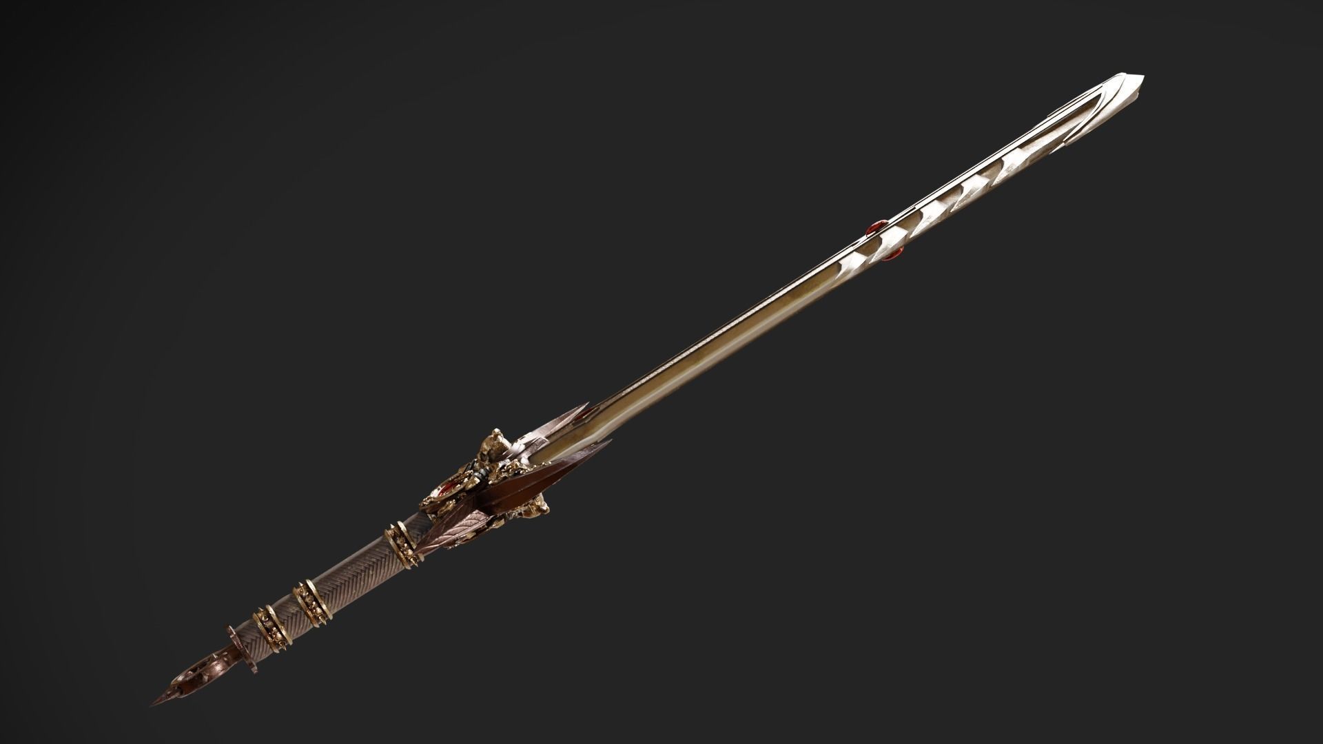 Ritual Sword Low-poly 3D model_12