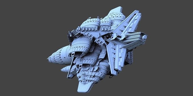 Star Freighter Base Ship design 8  3D model