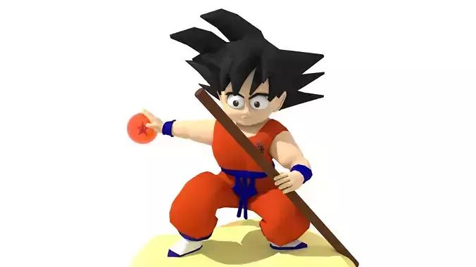 Goku DragonBAll Low-poly 3D model