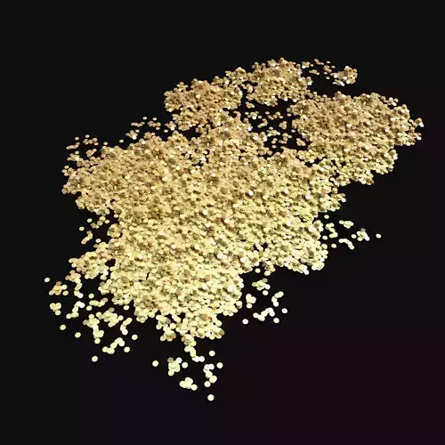BIG GOLD COINS TREASURE PILE MOUND QUEST LOOT Low-poly 3D model