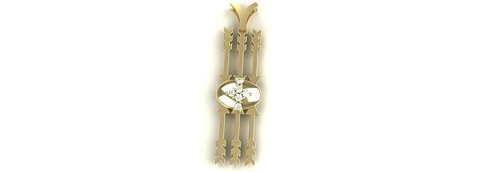Ladies Gemstone Pendant Silver Platinum Gold Jewelry 3D print model