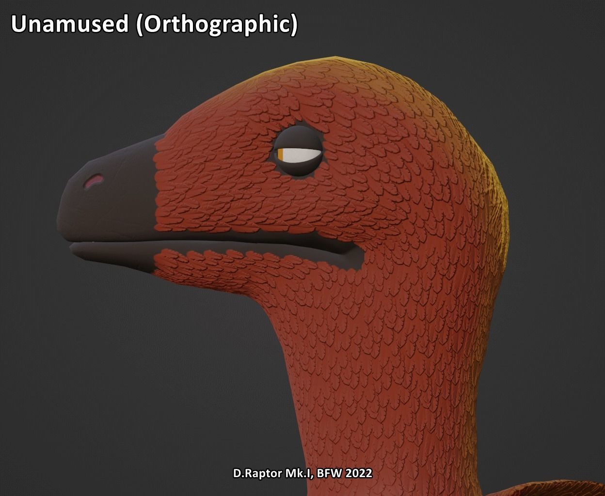 Deinonychus Raptor Mk I for VRChat Low-poly 3D model_50