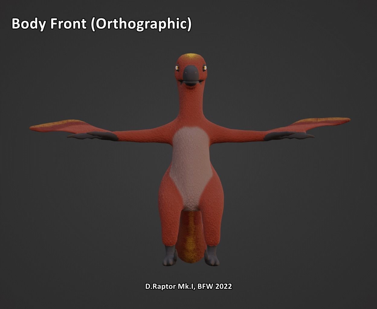 Deinonychus Raptor Mk I for VRChat Low-poly 3D model_30