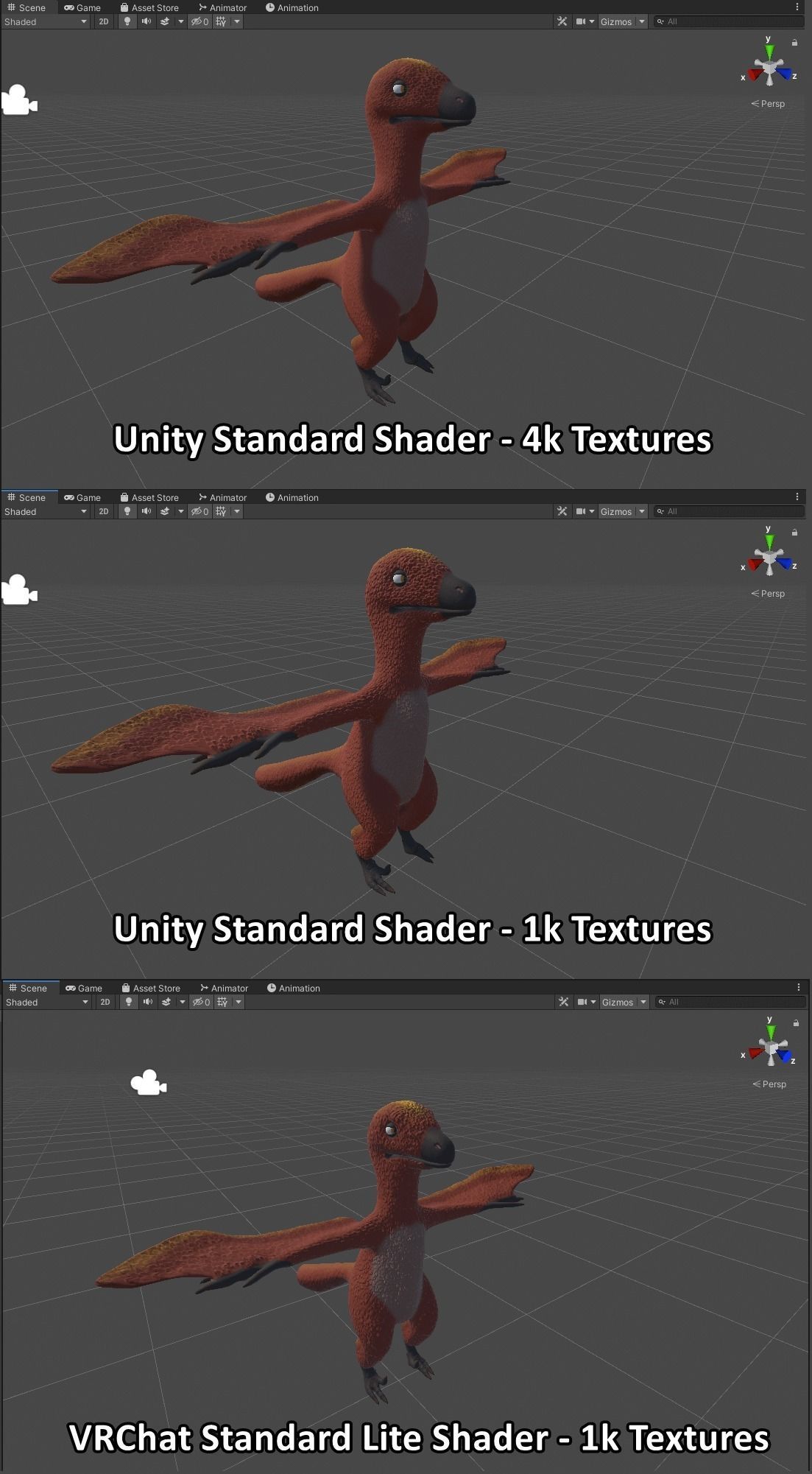 Deinonychus Raptor Mk I for VRChat Low-poly 3D model_58