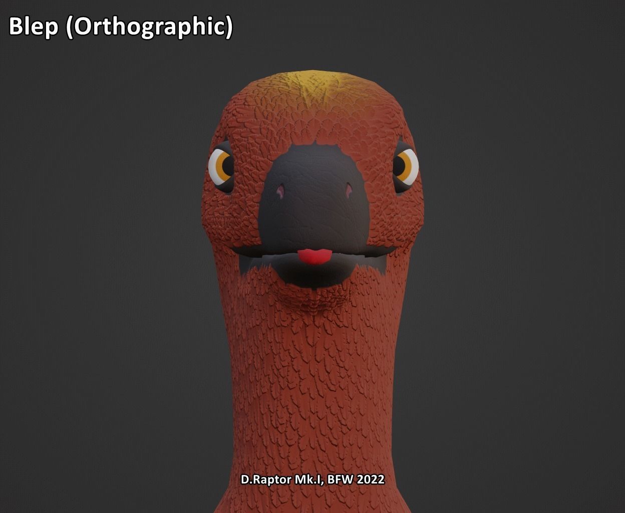 Deinonychus Raptor Mk I for VRChat Low-poly 3D model_43
