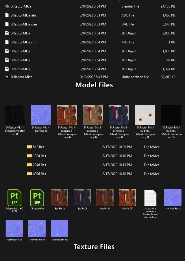 Deinonychus Raptor Mk I for VRChat Low-poly 3D model_53