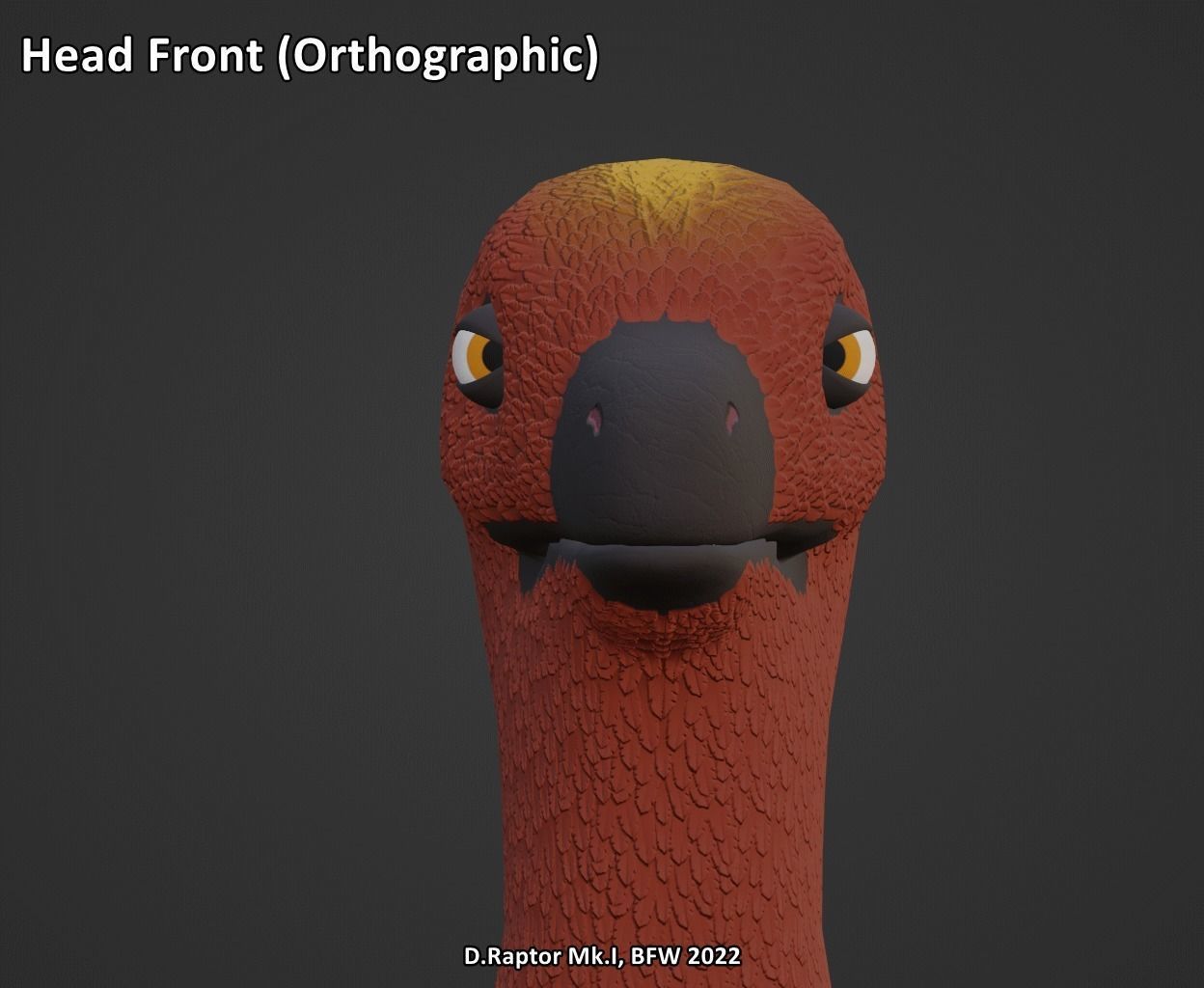 Deinonychus Raptor Mk I for VRChat Low-poly 3D model_6