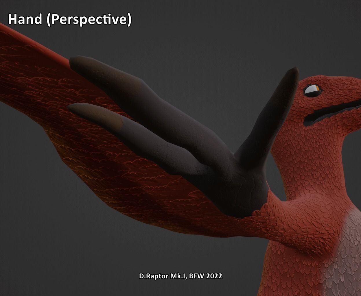 Deinonychus Raptor Mk I for VRChat Low-poly 3D model_21