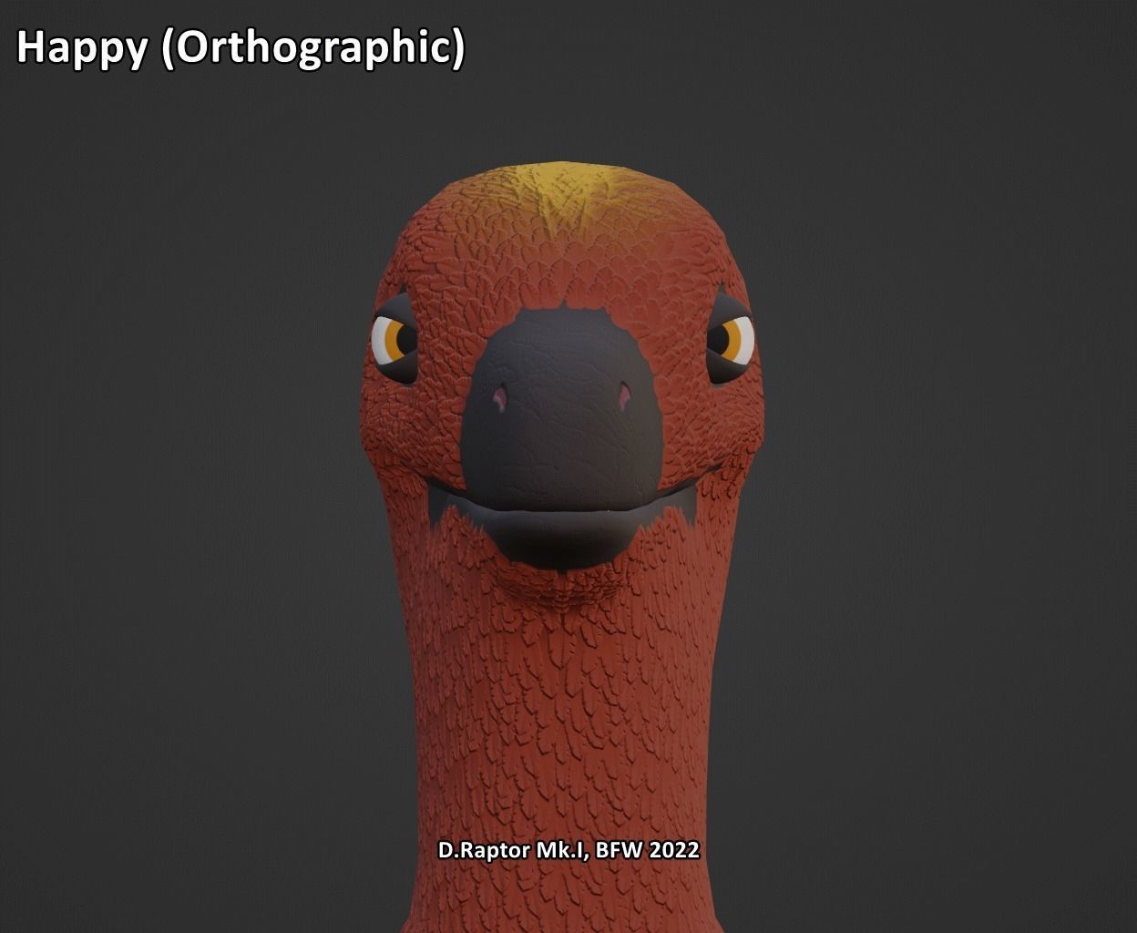 Deinonychus Raptor Mk I for VRChat Low-poly 3D model_45