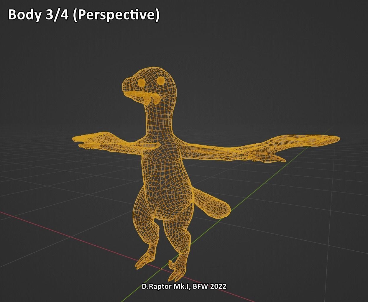 Deinonychus Raptor Mk I for VRChat Low-poly 3D model_34