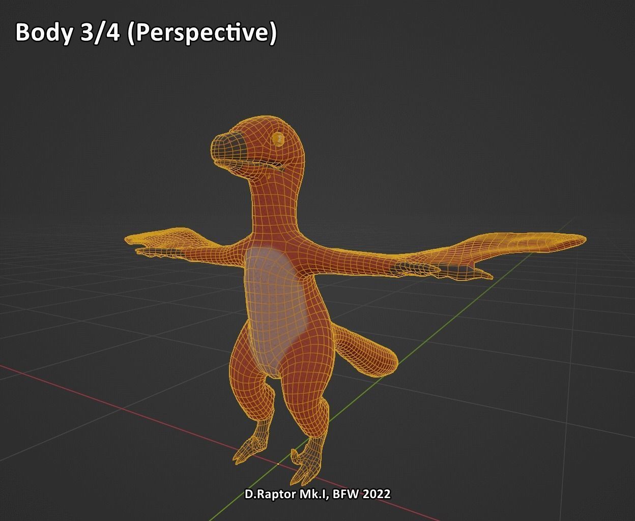 Deinonychus Raptor Mk I for VRChat Low-poly 3D model_35