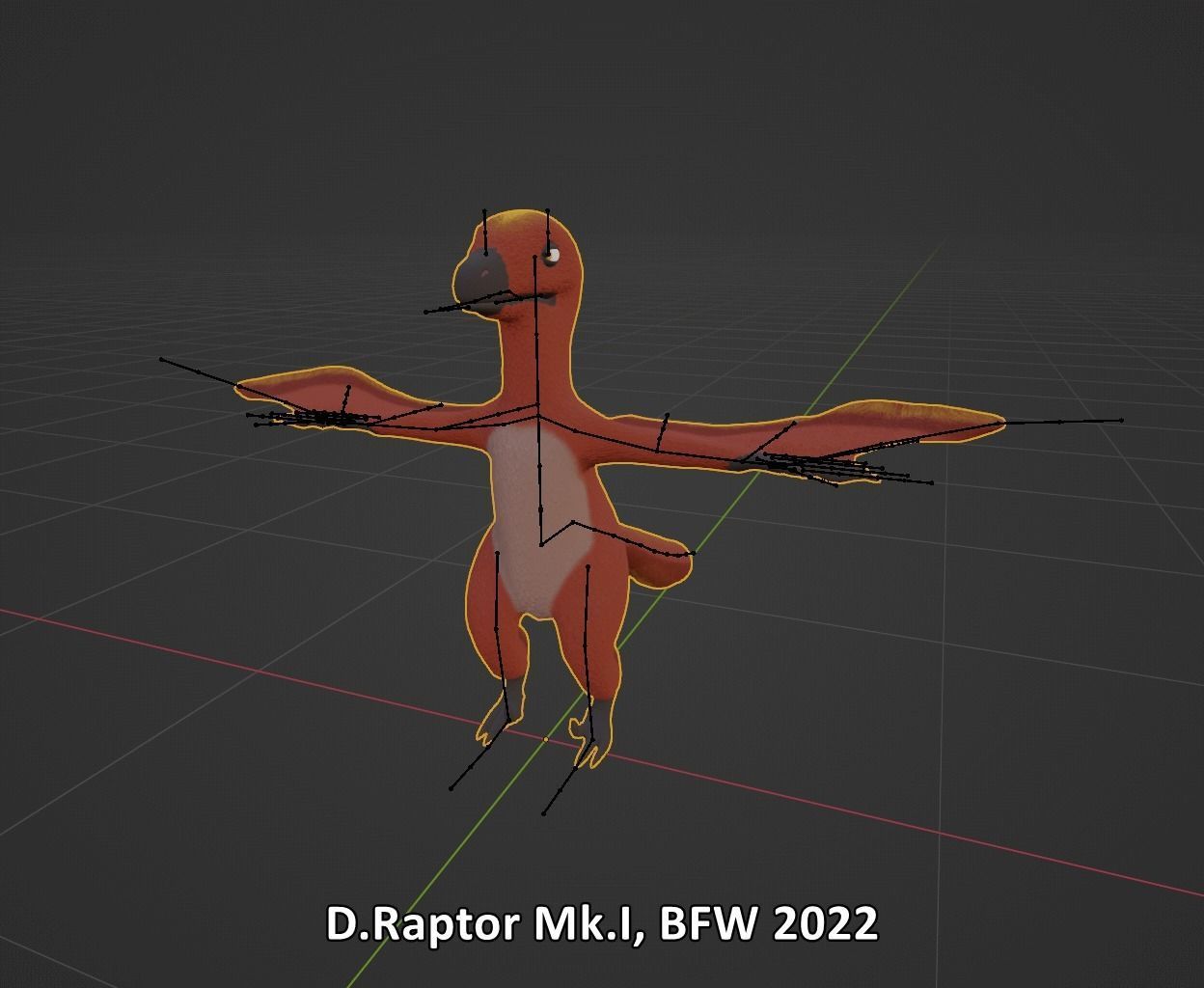 Deinonychus Raptor Mk I for VRChat Low-poly 3D model_2