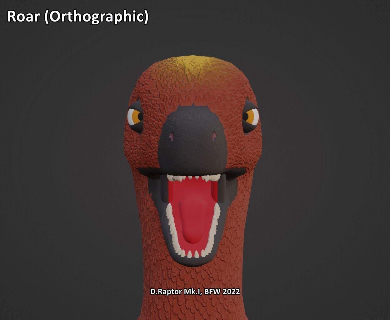 Deinonychus Raptor Mk I for VRChat Low-poly 3D model_47