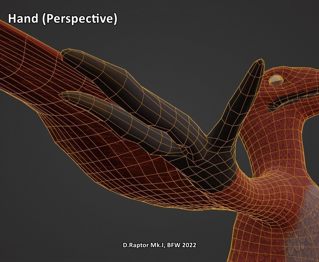 Deinonychus Raptor Mk I for VRChat Low-poly 3D model_20