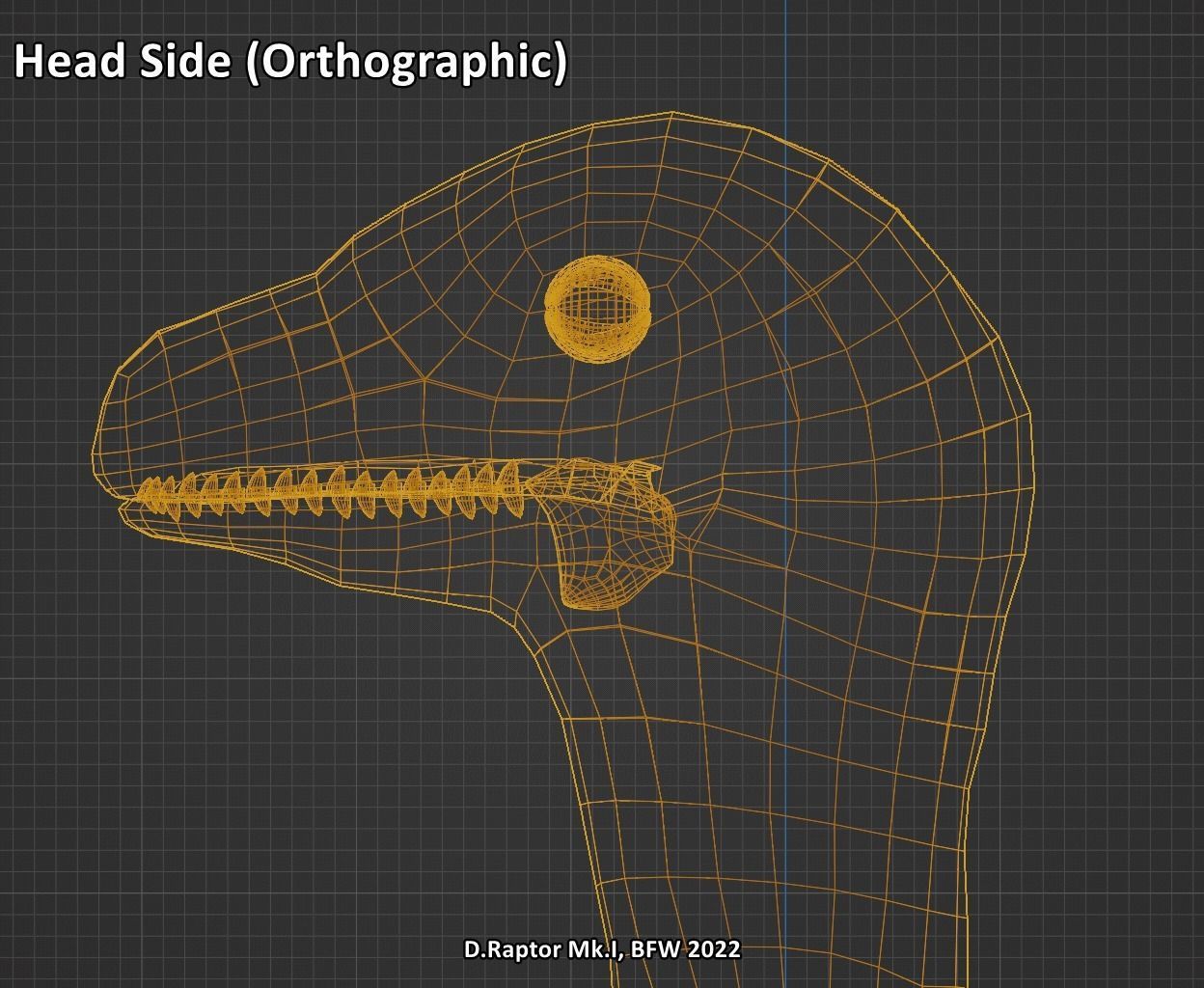 Deinonychus Raptor Mk I for VRChat Low-poly 3D model_7