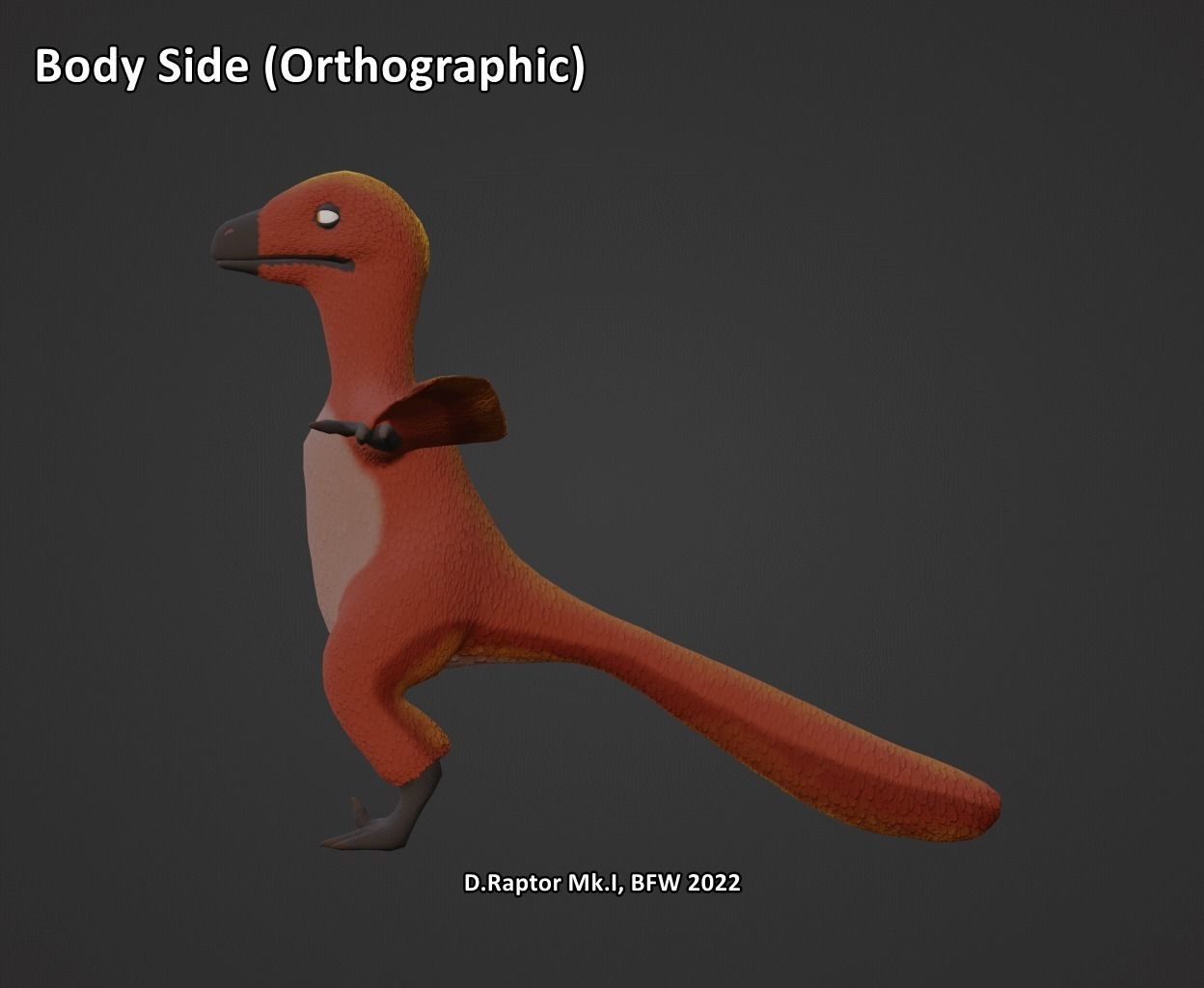 Deinonychus Raptor Mk I for VRChat Low-poly 3D model_33