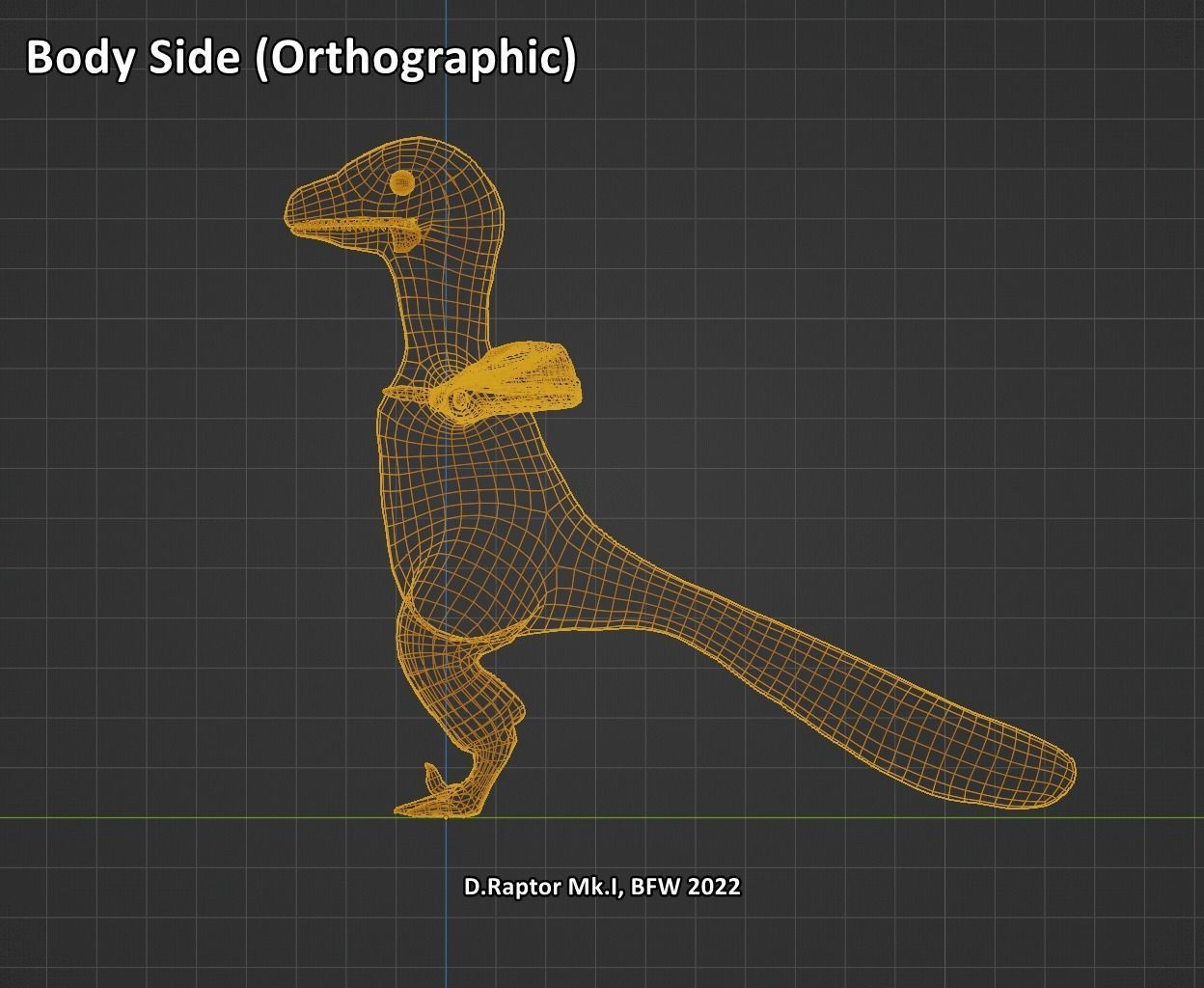 Deinonychus Raptor Mk I for VRChat Low-poly 3D model_31