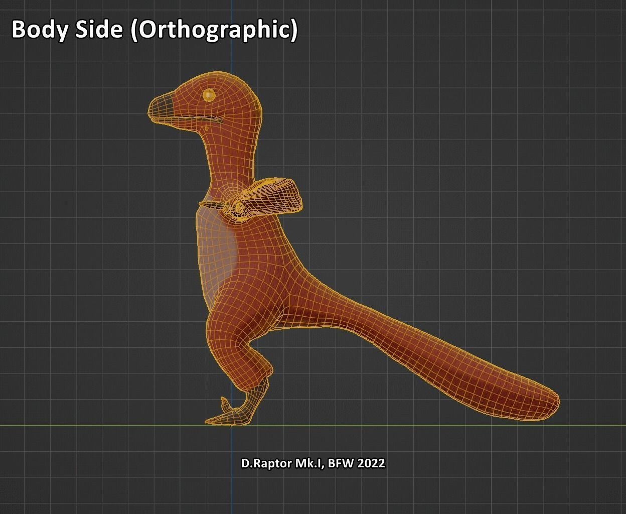 Deinonychus Raptor Mk I for VRChat Low-poly 3D model_32