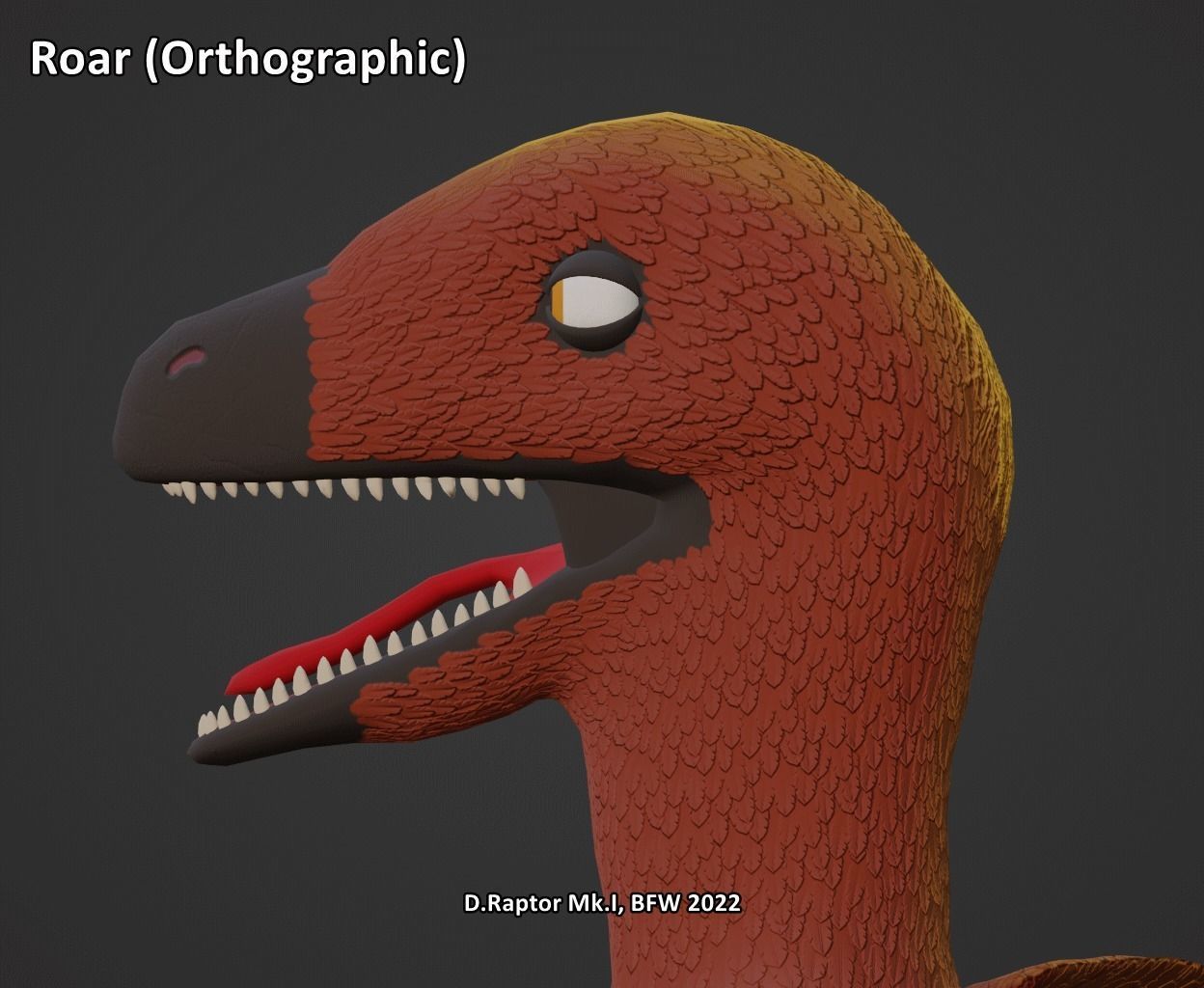 Deinonychus Raptor Mk I for VRChat Low-poly 3D model_48