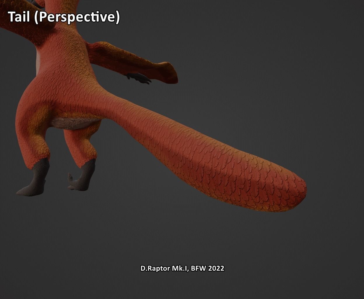 Deinonychus Raptor Mk I for VRChat Low-poly 3D model_27