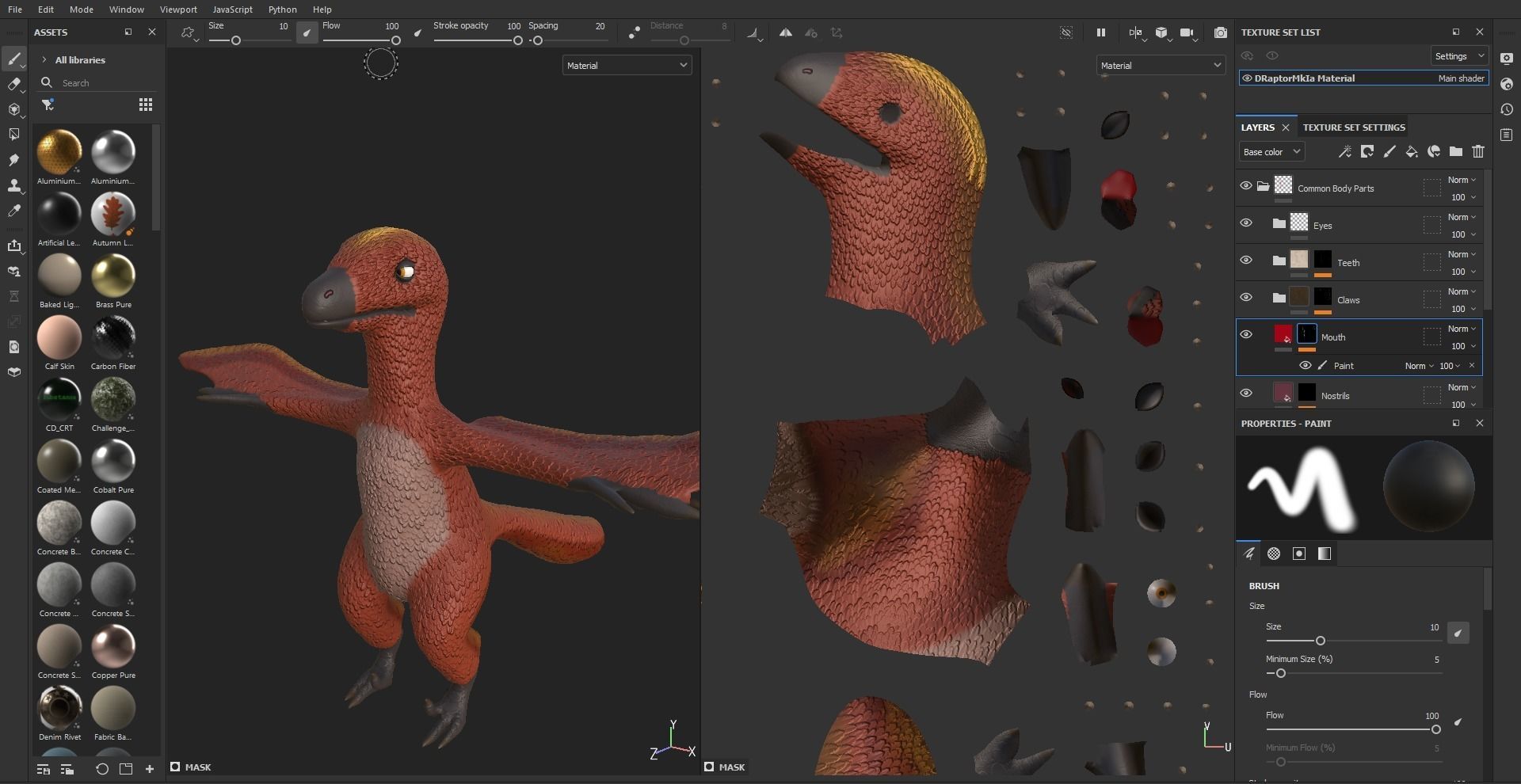 Deinonychus Raptor Mk I for VRChat Low-poly 3D model_56