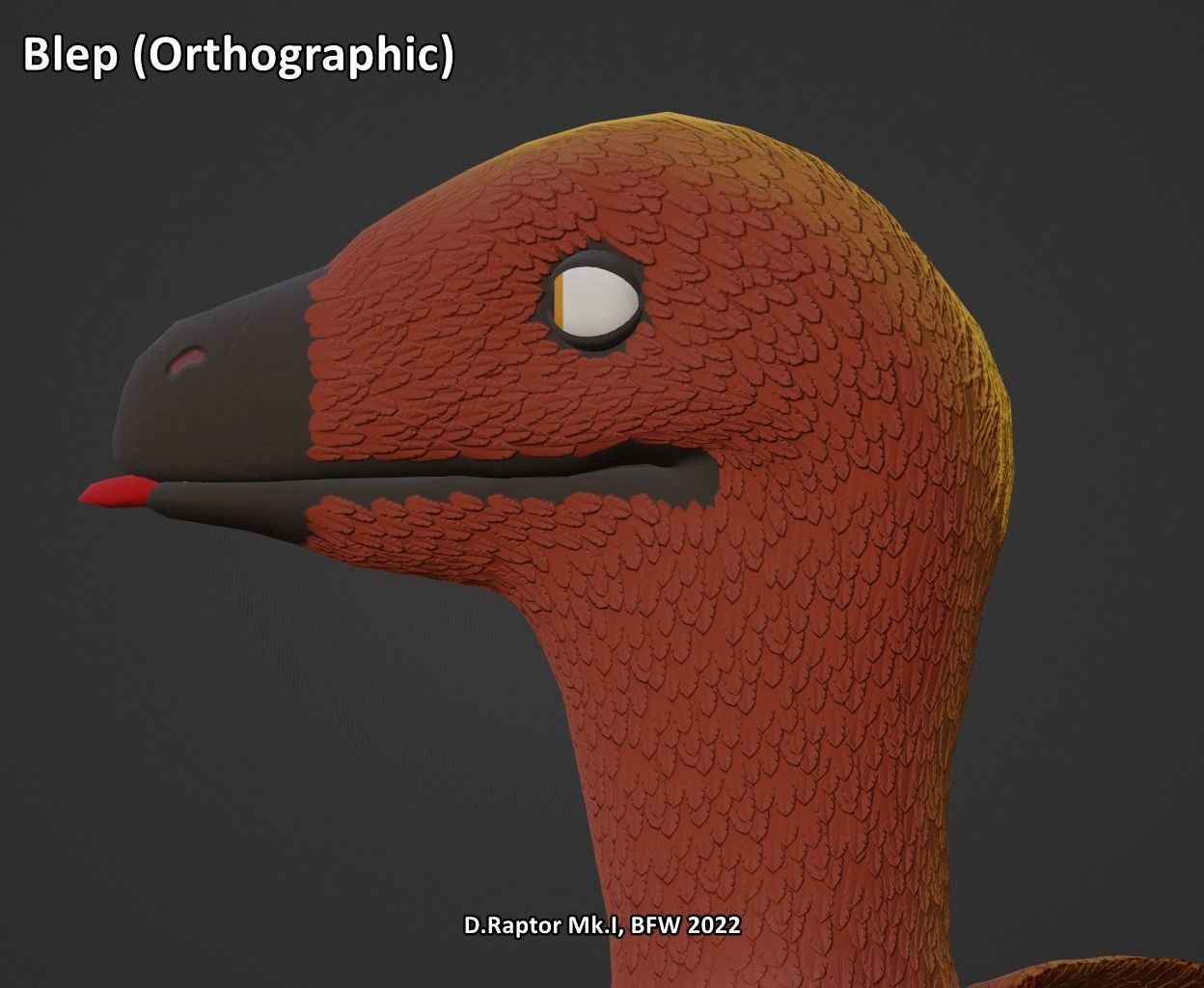 Deinonychus Raptor Mk I for VRChat Low-poly 3D model_44