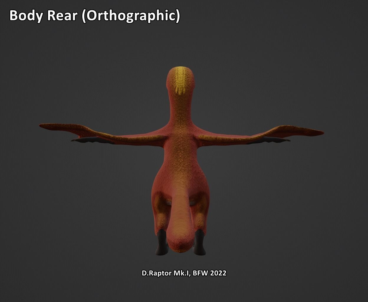 Deinonychus Raptor Mk I for VRChat Low-poly 3D model_39