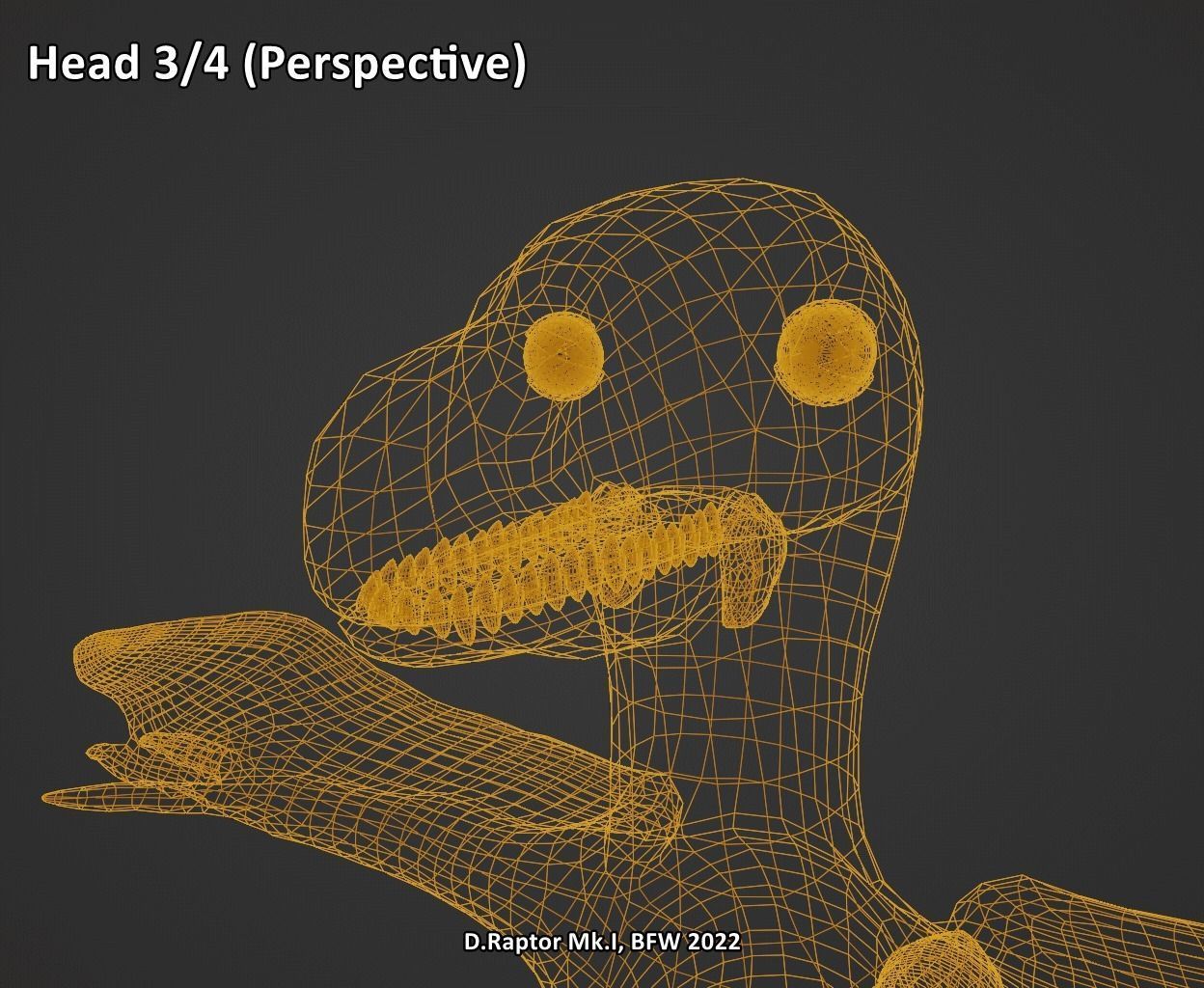 Deinonychus Raptor Mk I for VRChat Low-poly 3D model_10