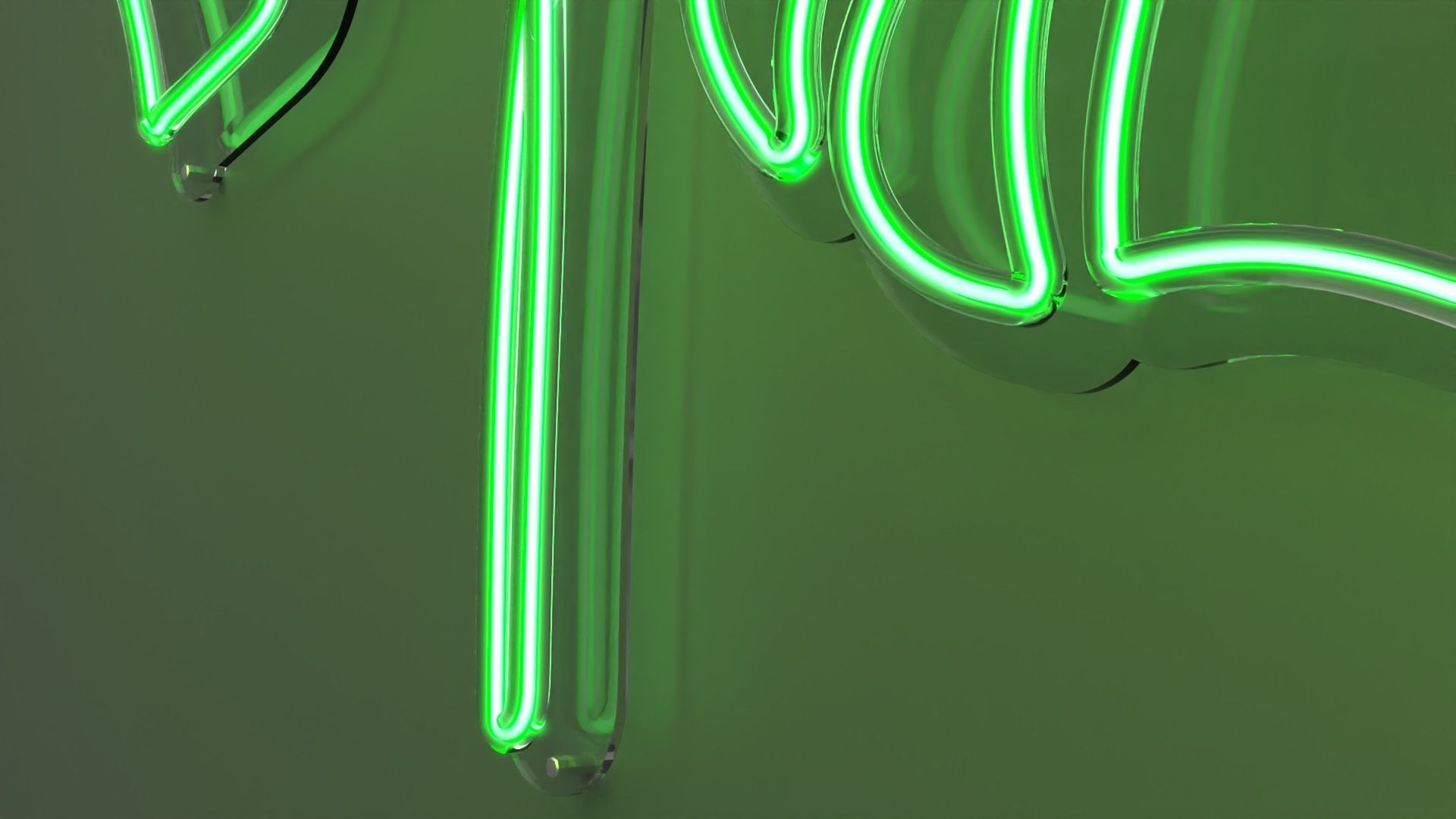 Monstera 2 - Neon Sign 3D model_2