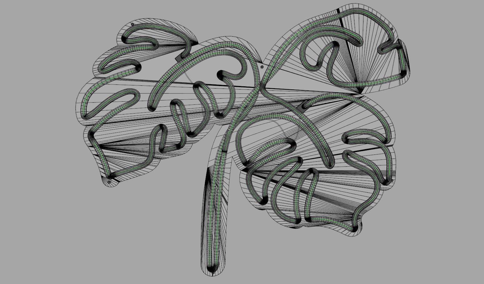 Monstera 2 - Neon Sign 3D model_6