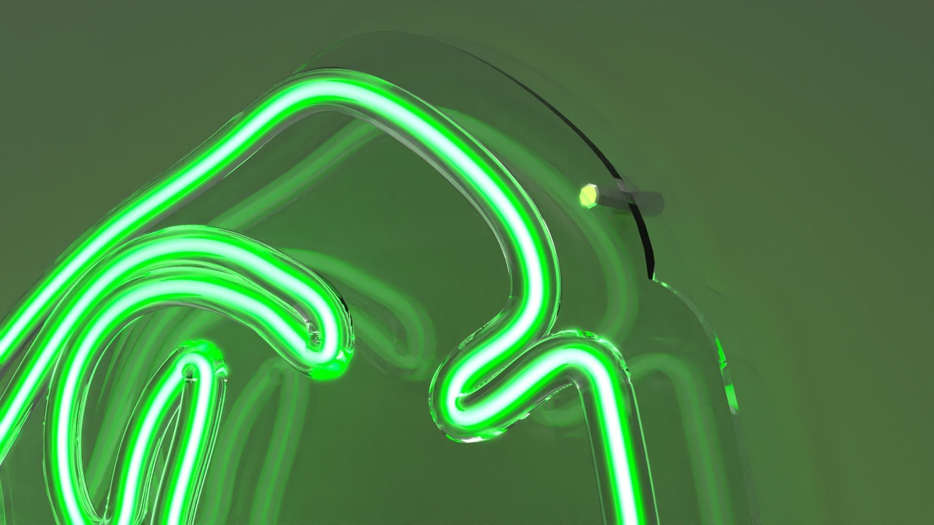 Monstera 2 - Neon Sign 3D model_4
