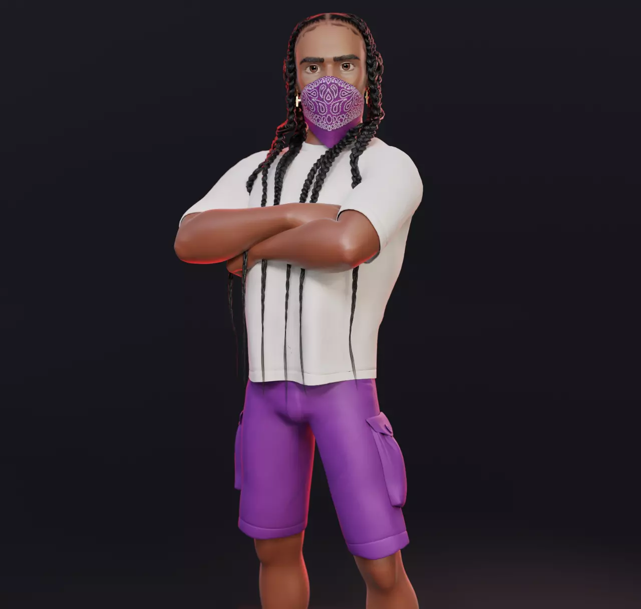 Ballas 3D model fortnite character Free 3D model