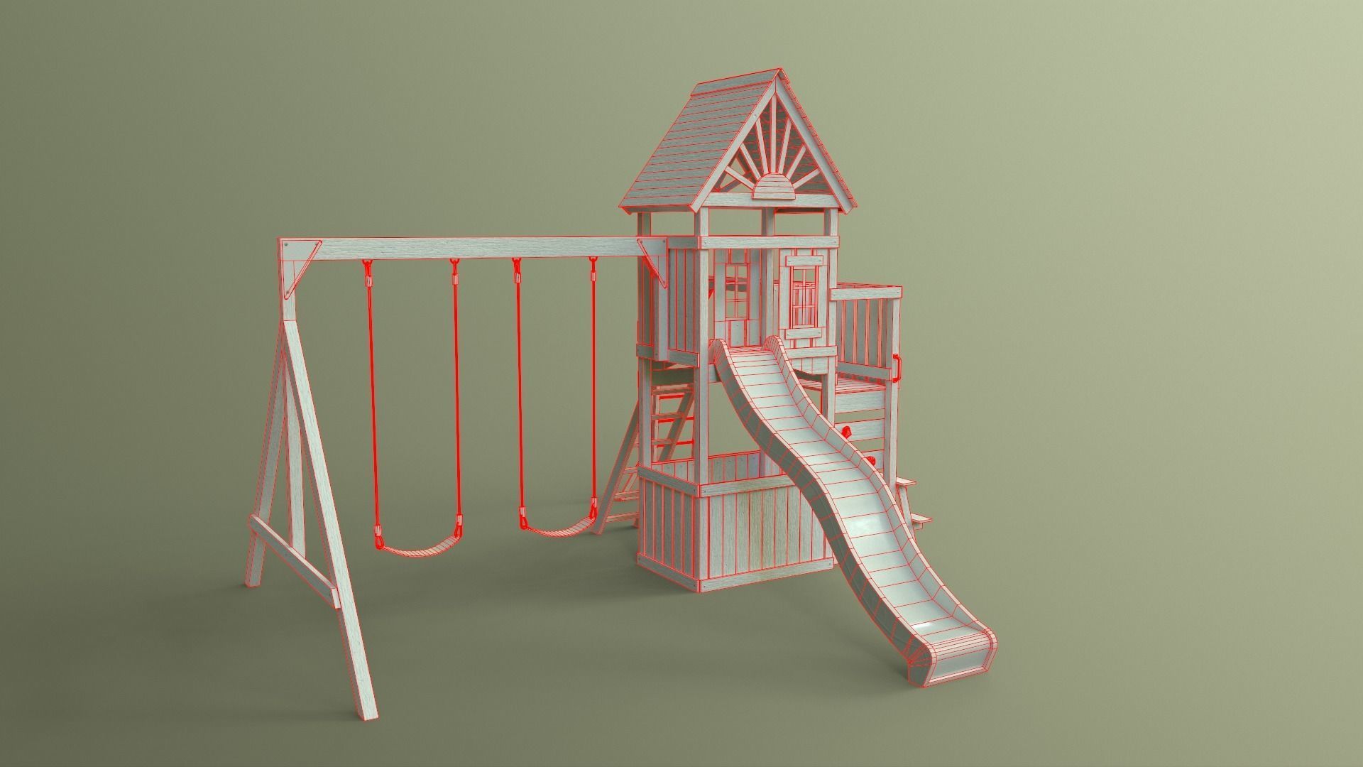 PBR Playground Jungle Gym 05 Low-poly 3D model_37