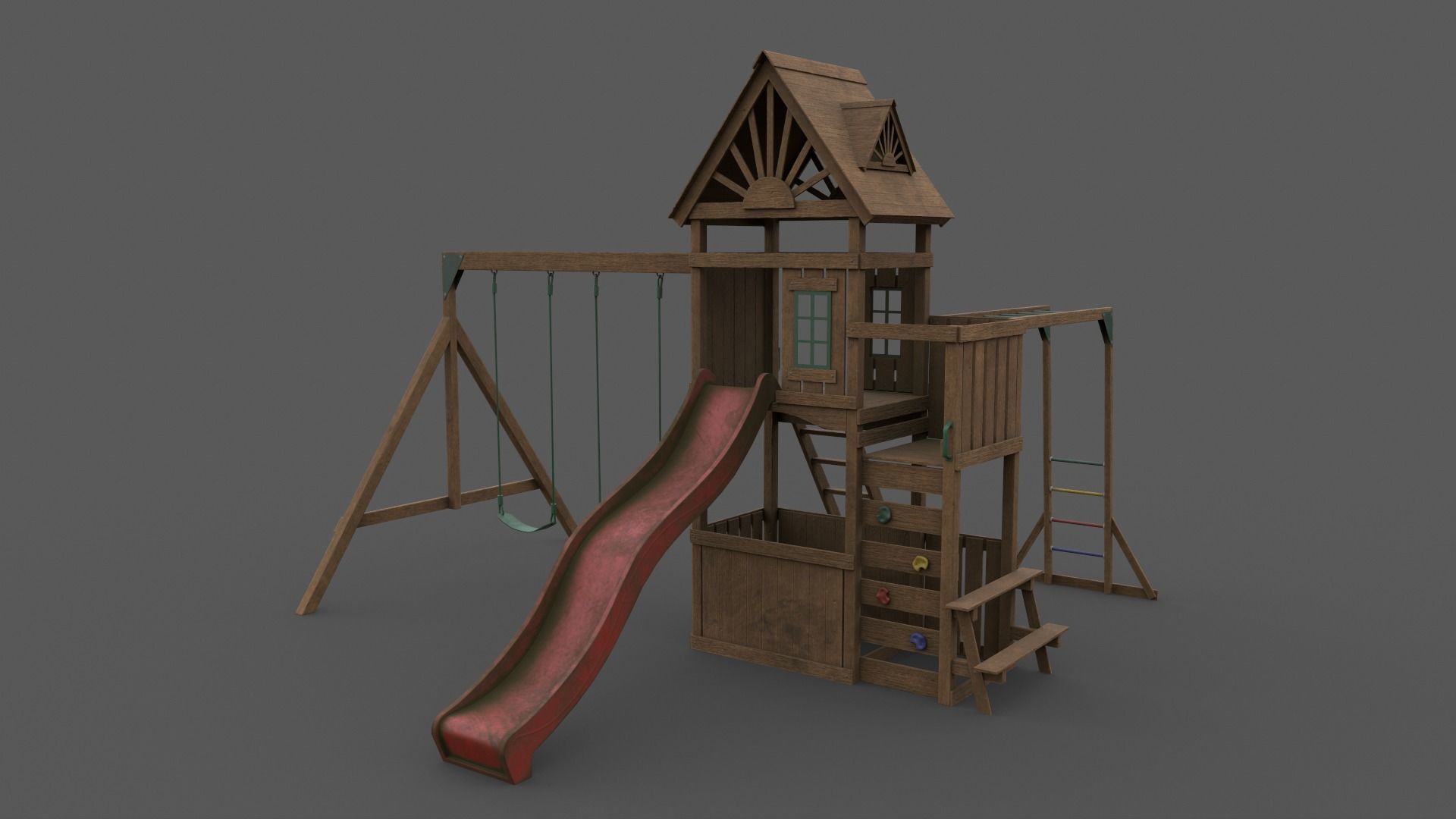 PBR Playground Jungle Gym 05 Low-poly 3D model_15