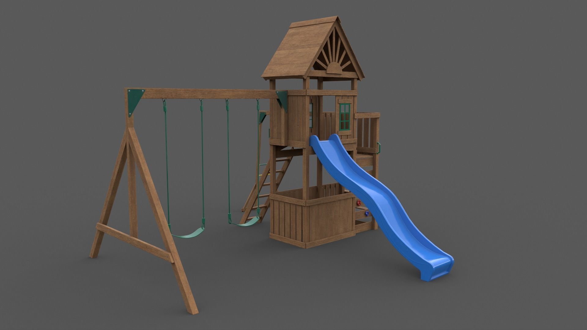 PBR Playground Jungle Gym 05 Low-poly 3D model_18