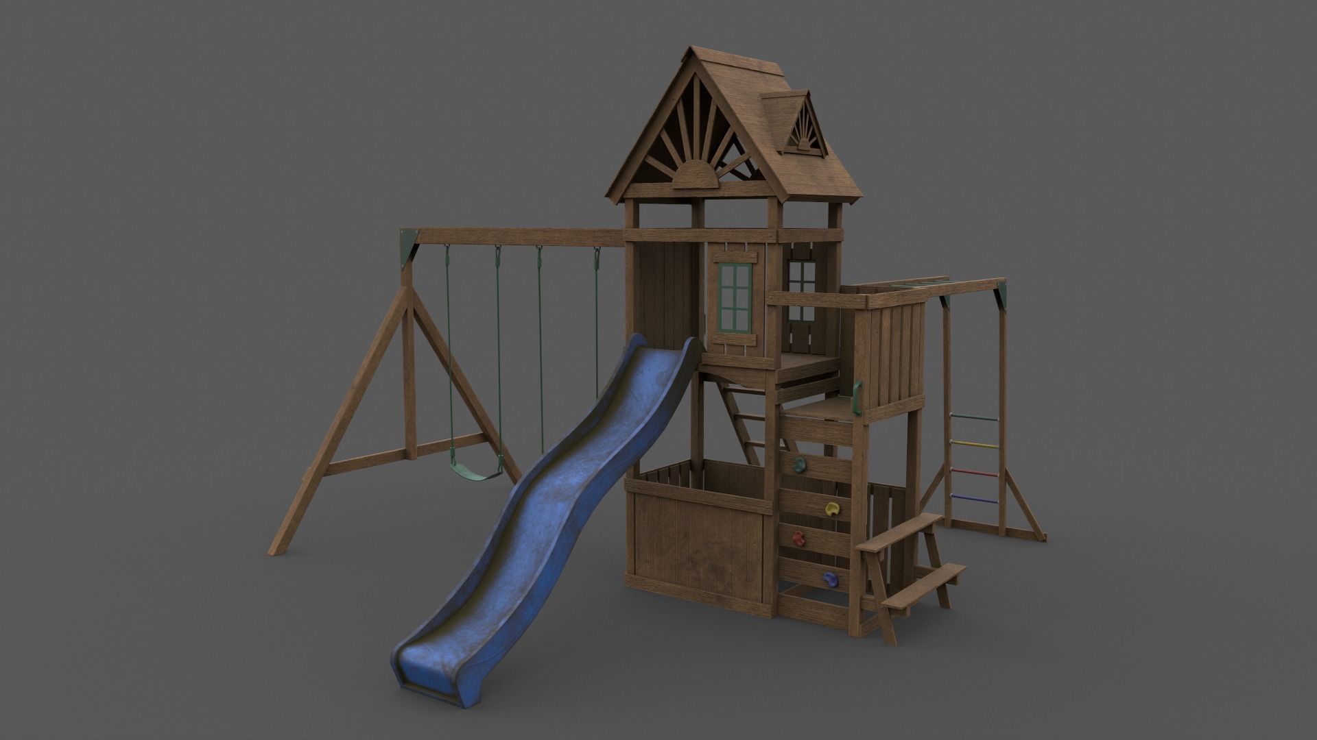 PBR Playground Jungle Gym 05 Low-poly 3D model_3