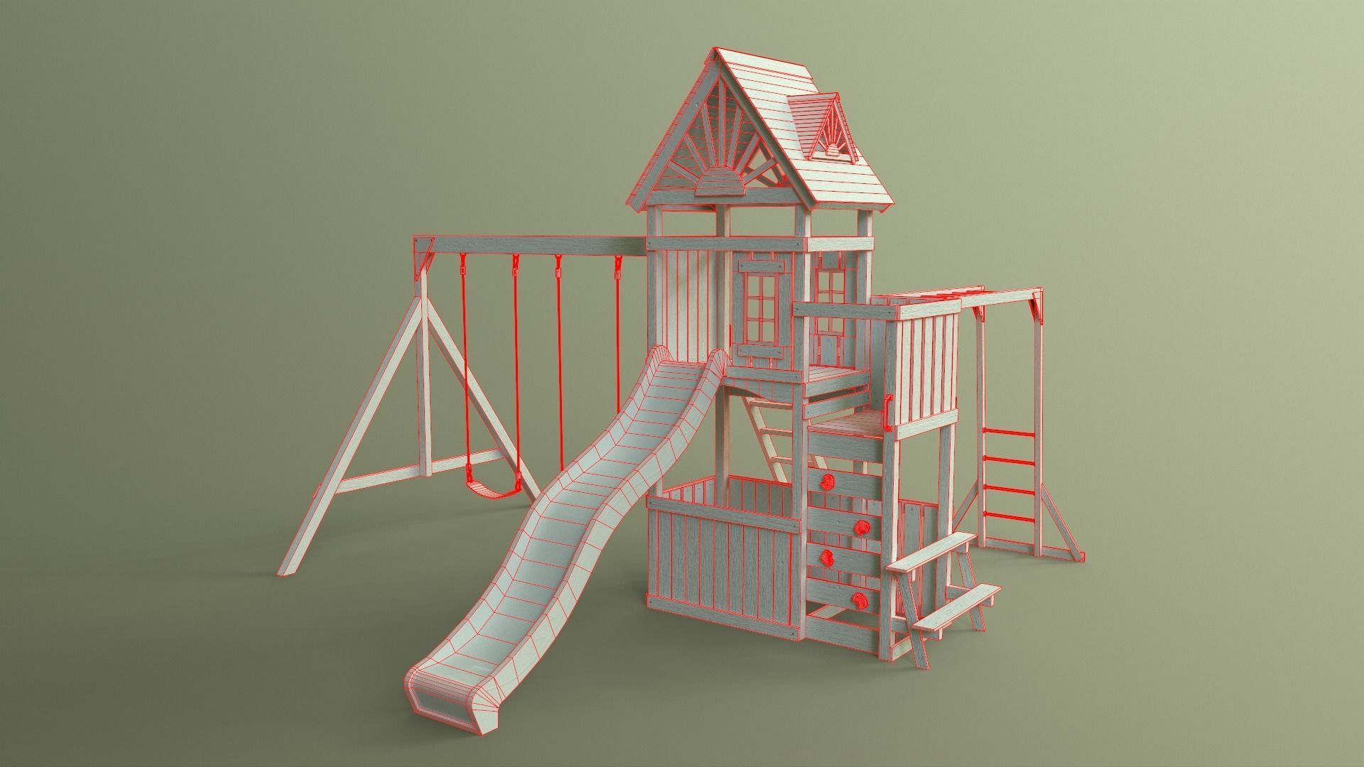 PBR Playground Jungle Gym 05 Low-poly 3D model_36