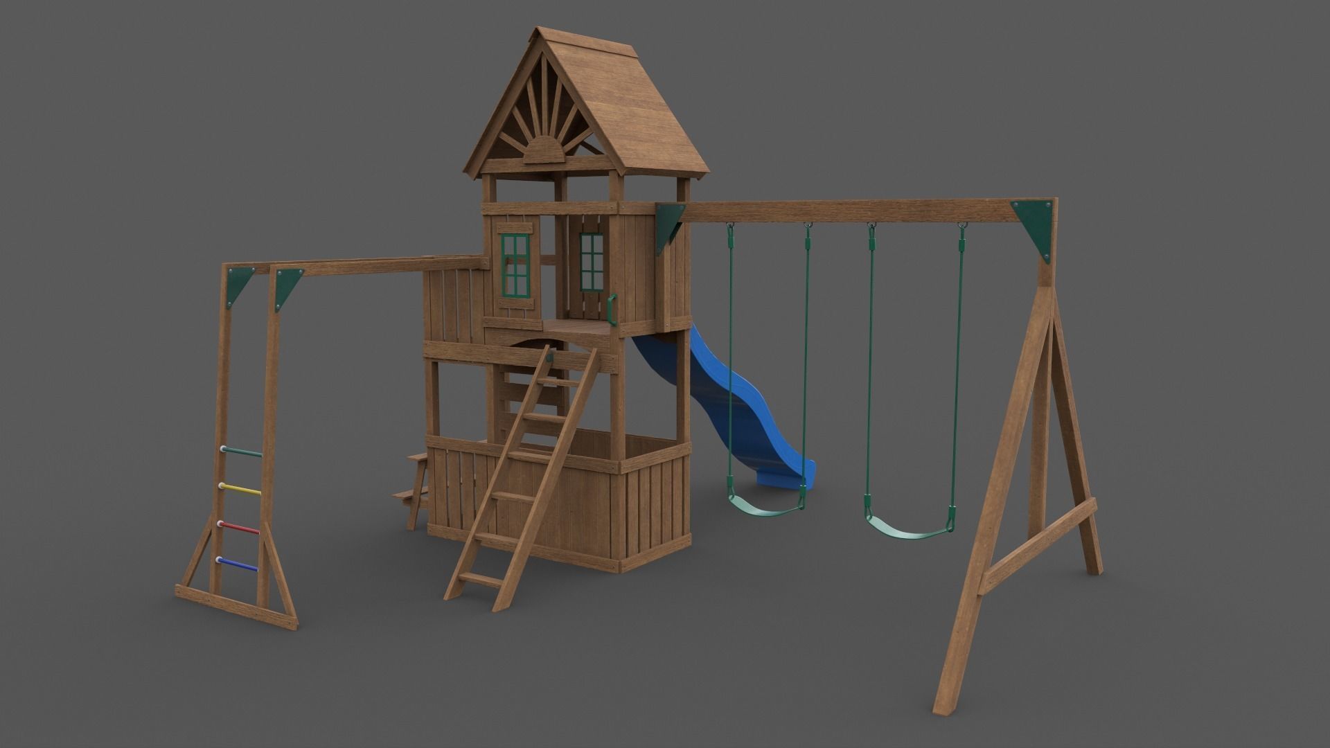 PBR Playground Jungle Gym 05 Low-poly 3D model_20