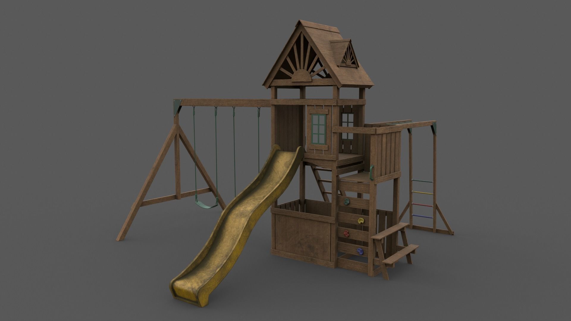 PBR Playground Jungle Gym 05 Low-poly 3D model_17