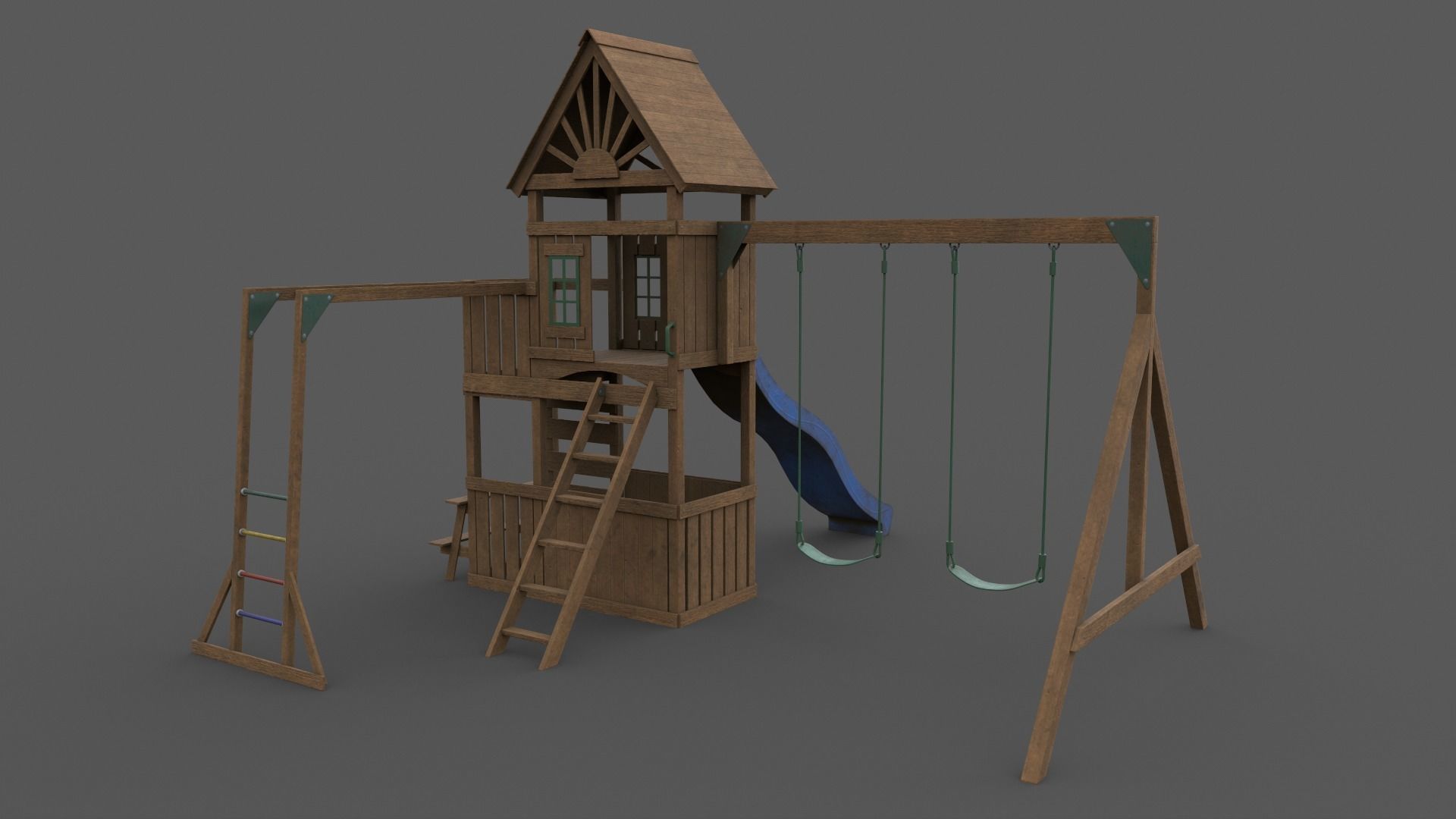 PBR Playground Jungle Gym 05 Low-poly 3D model_21