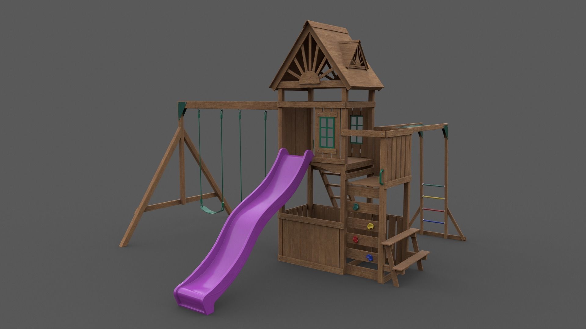 PBR Playground Jungle Gym 05 Low-poly 3D model_12