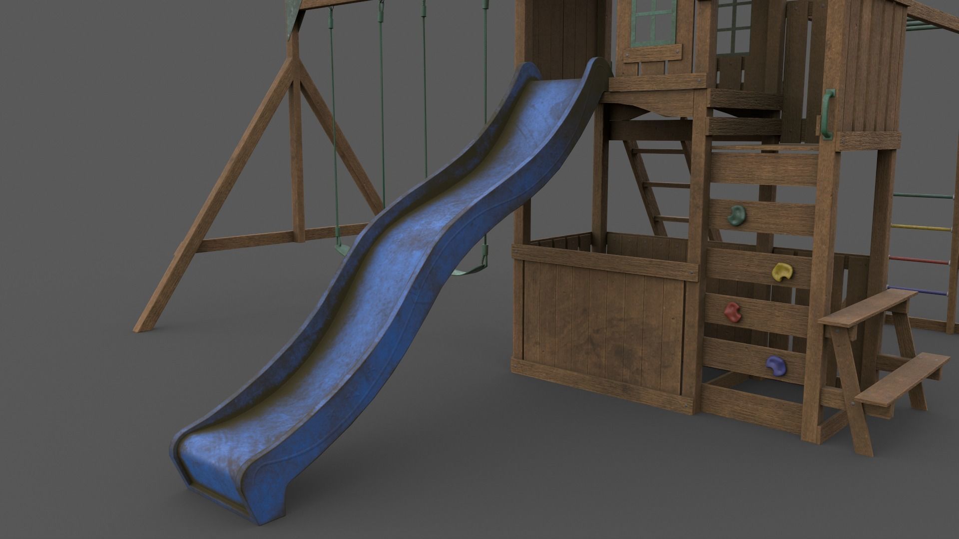PBR Playground Jungle Gym 05 Low-poly 3D model_25